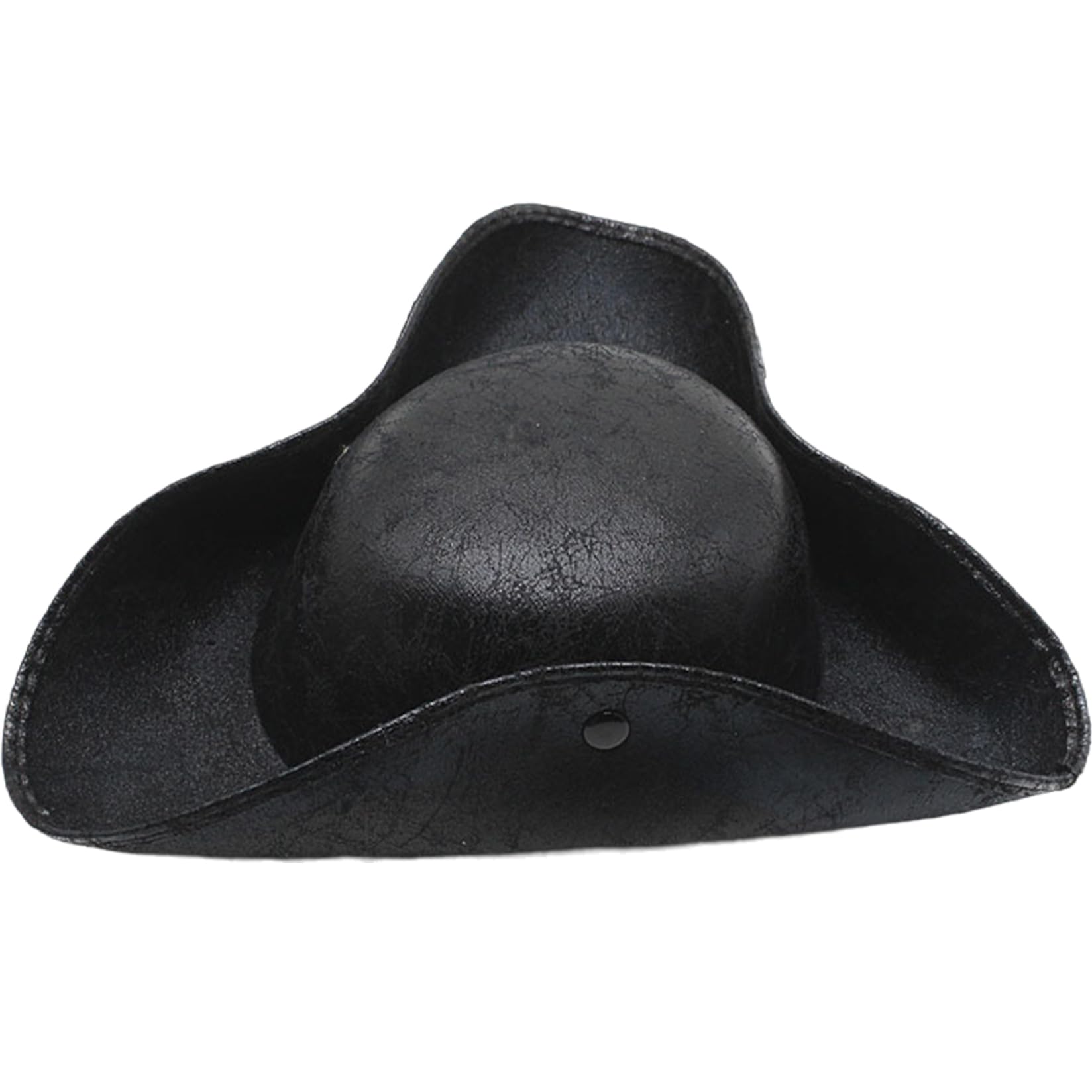 Cappello da pirata tricorno vintage rugoso con bottoni a pressione Capitano vecchio stile per feste a tema Carnevale Cosplay, Costume da pirata per uomo