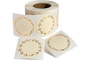 Golden Flower Mason Jar Labels - Waterproof & Oil Resistant for Canning,...