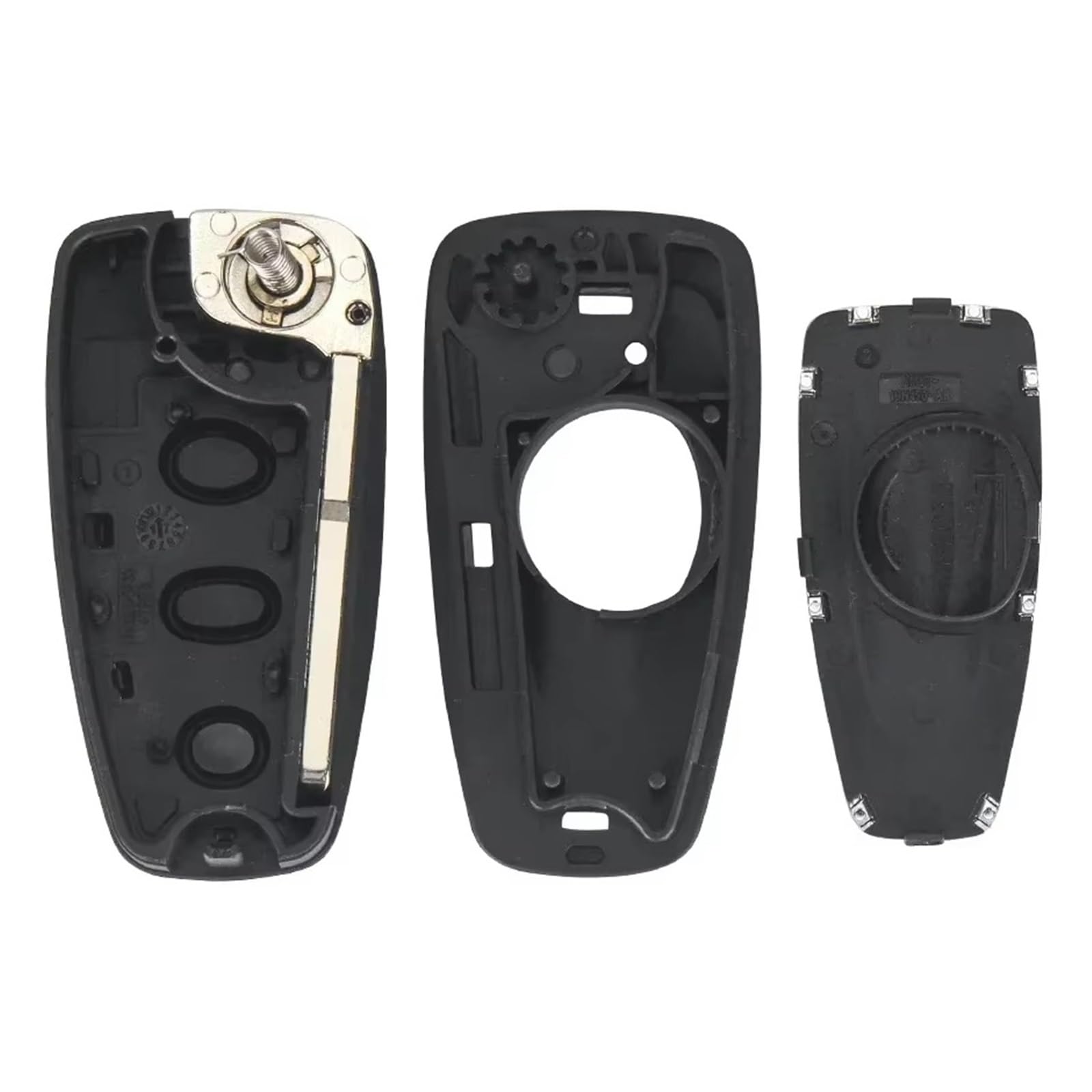 Kompatibel Mit Ford Für Mondeo 2012 2013 2014 2015 2016 2017 2018 2 Stück 3 Tasten Klappbares Fernschlüsselgehäuse Autoschlüsselabdeckung HU101(FO21)