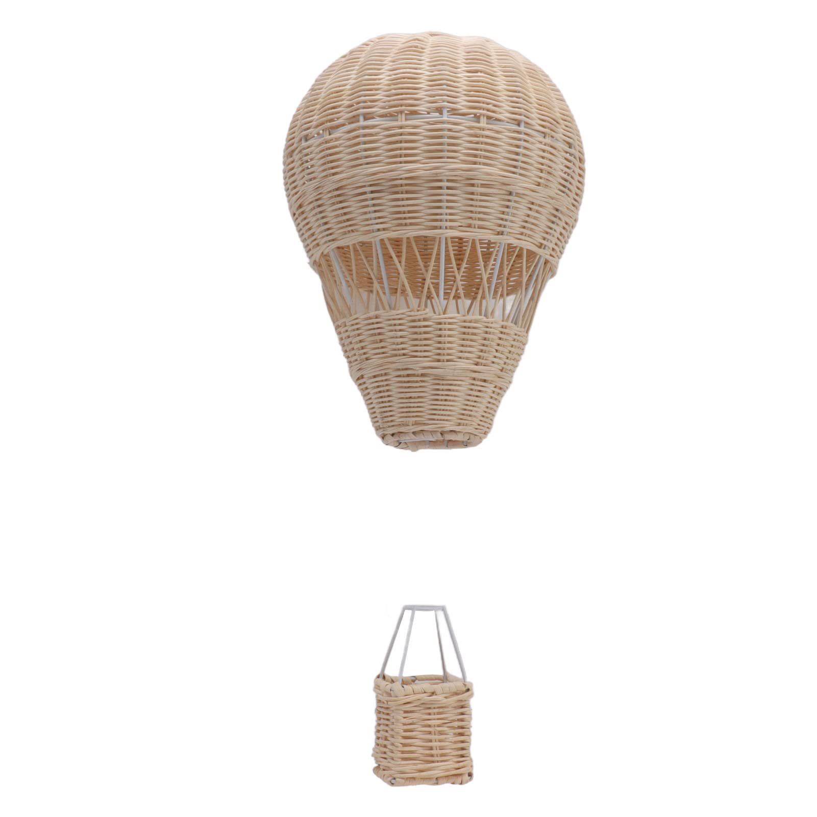 Tkany rattanowy balon na gorące powietrze ręcznie wykwintne szczegóły rattanowa tkana dekoracja do pokoju dziecięcego rekwizyt do zdjęcia z imprezy dekoracje do domowego biura