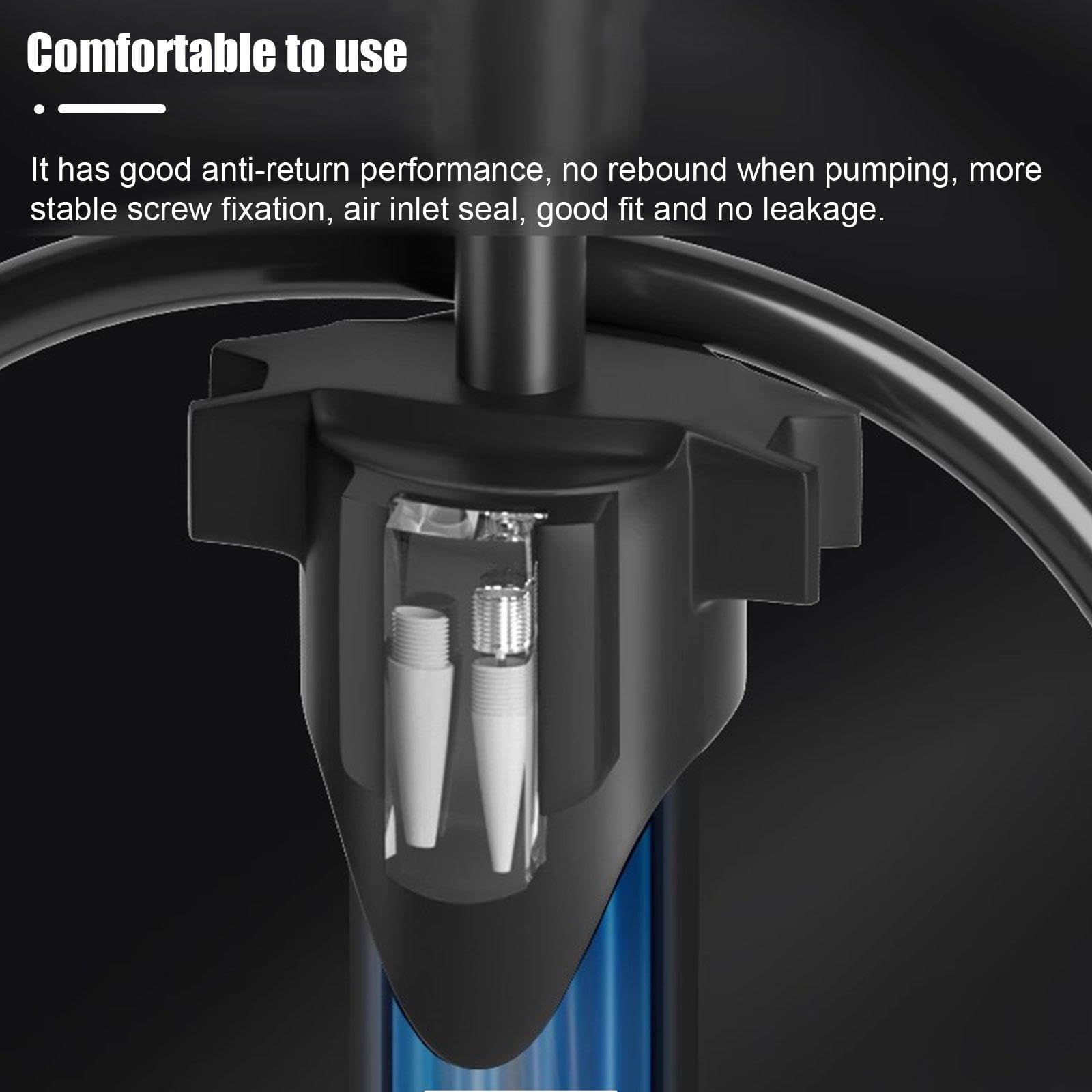 Fahrrad-Standpumpe mit Manometer - Fahrradreifenpumpe Kompatibel mit Presta- und Schrader-Ventil – Tragbare Luftpumpen für Rennrad-Mountainbike-Reifen, Bälle, Luftballons
