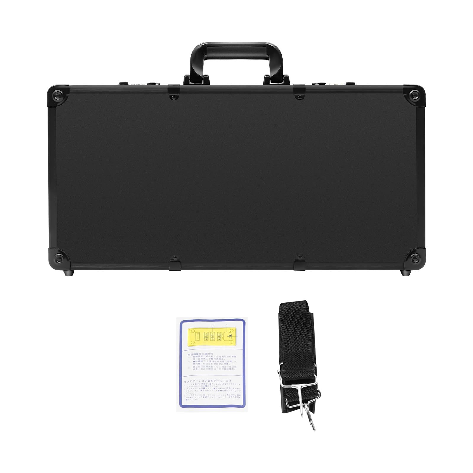 Barber Carrying Case nero in lega di alluminio con chiusura a doppia combinazione