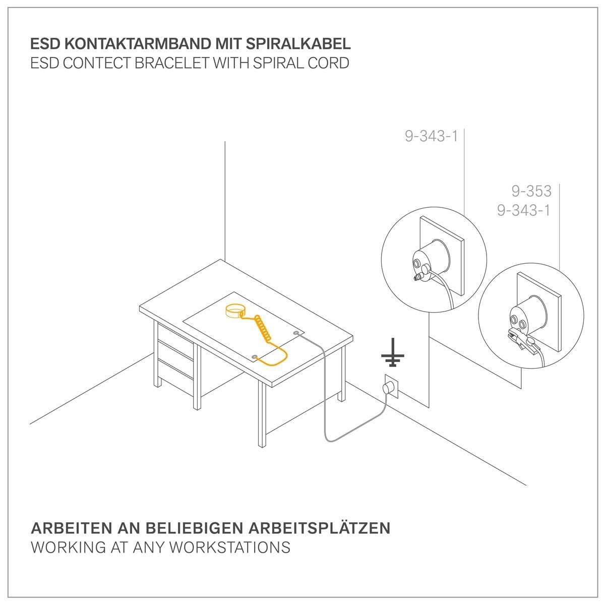 Bernstein Spiralkabel für Armband, 9-342-2