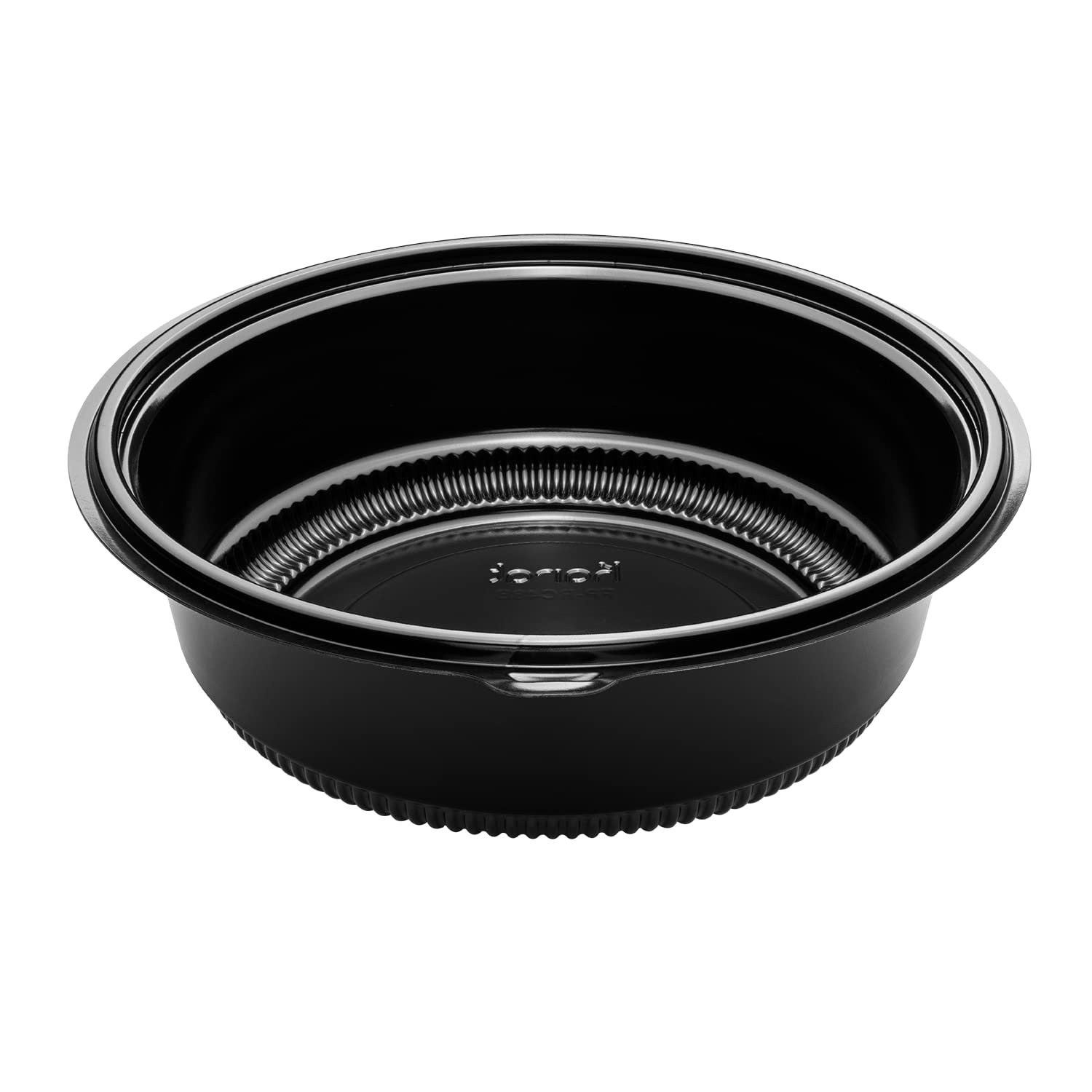 Karat 48 oz. PP Round Microwaveable Container, Black - 150 pcs