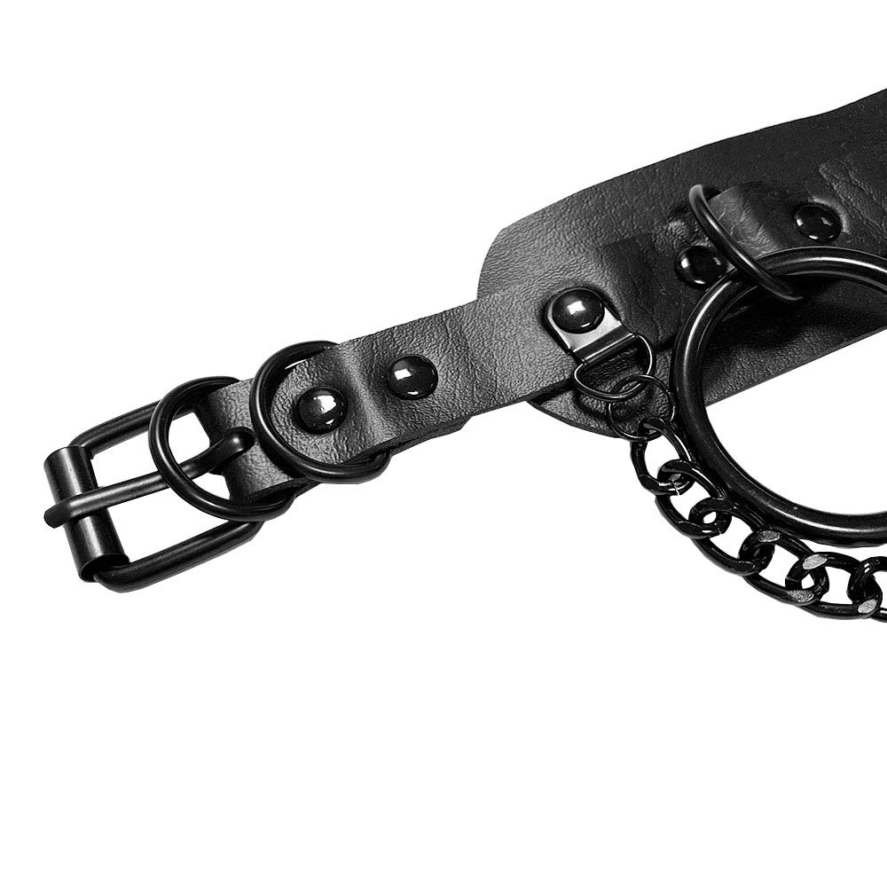 6 Pièces Choker Femme Gothique Cuir PU Ras de cou à Chaîne C 27,62