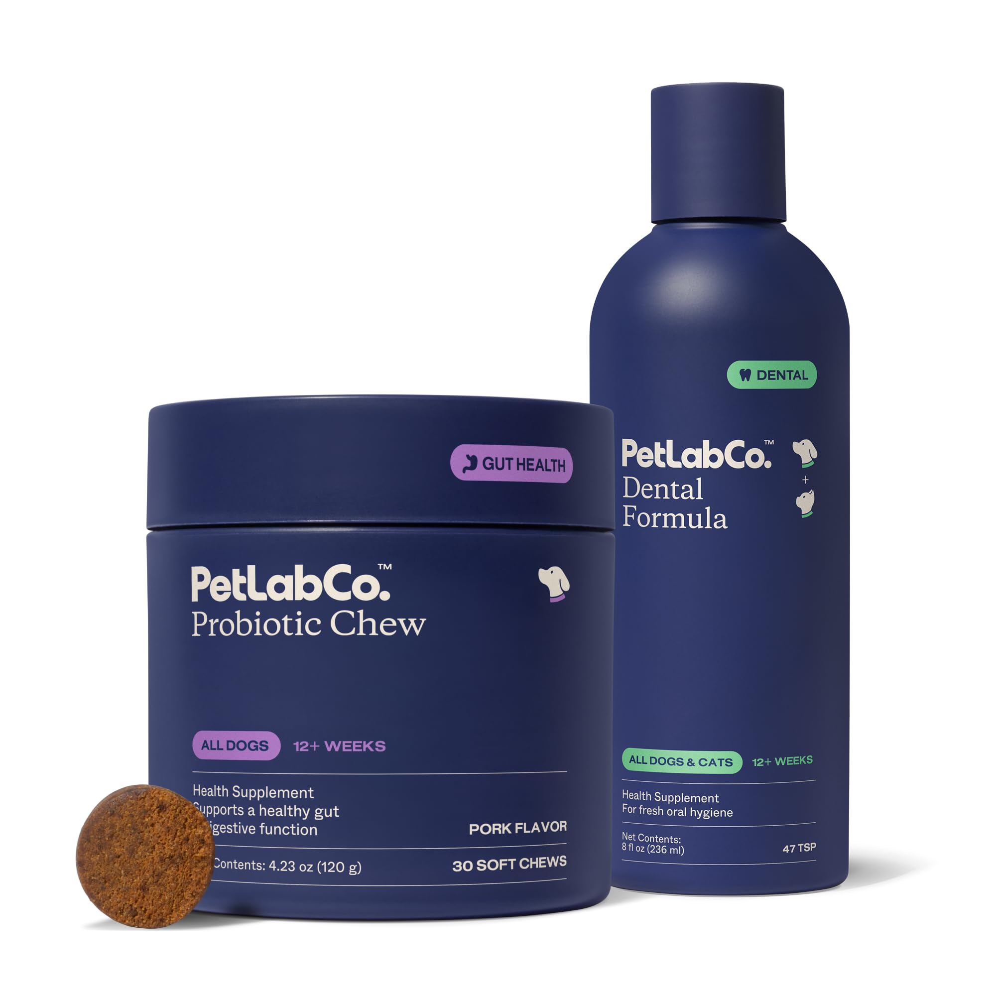 PetLab Co. – Dog Teeth Cleaning & Gut Health Bundle: Dog Dental Formula for Fresh Breath, Healthy Teeth & Gums & Probiotics for Gut Health, Seasonal Allergies, Skin & Ear Yeast