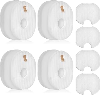 4 Pack Filter Replacement for Shark Rocket HV301, HV302, HV30126, HV300, HV302, HV30226, HV292, HV305, HV307Q, QS301Q, QS302Q, HV310, CS100, UV450 Ultralight Corded Stick Vacuum Cleaner, Part #XFFV300, 4 Foam + Felt + Post Filters