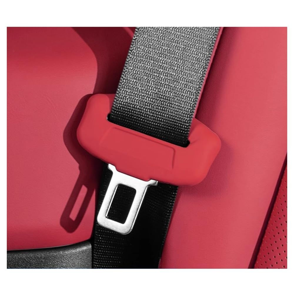 ZYIOPKG 5 piece silicone cover for car seat belt buckles, for Nissan Tiida X-Trail T30 T31 T32 T33, wear-resistant and durable silicone belt protector,C
