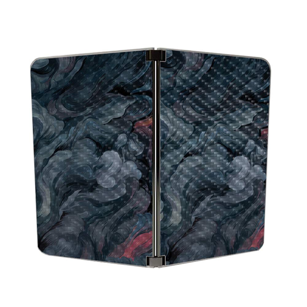 MIGHTY SKINS MightySkins Carbon Fiber Skin for Microsoft Surface Duo - Storm Cloud | Protective, Durable Textured Carbon Fiber Finish | Easy to Apply, Remove, and Change Styles | Made in The USA