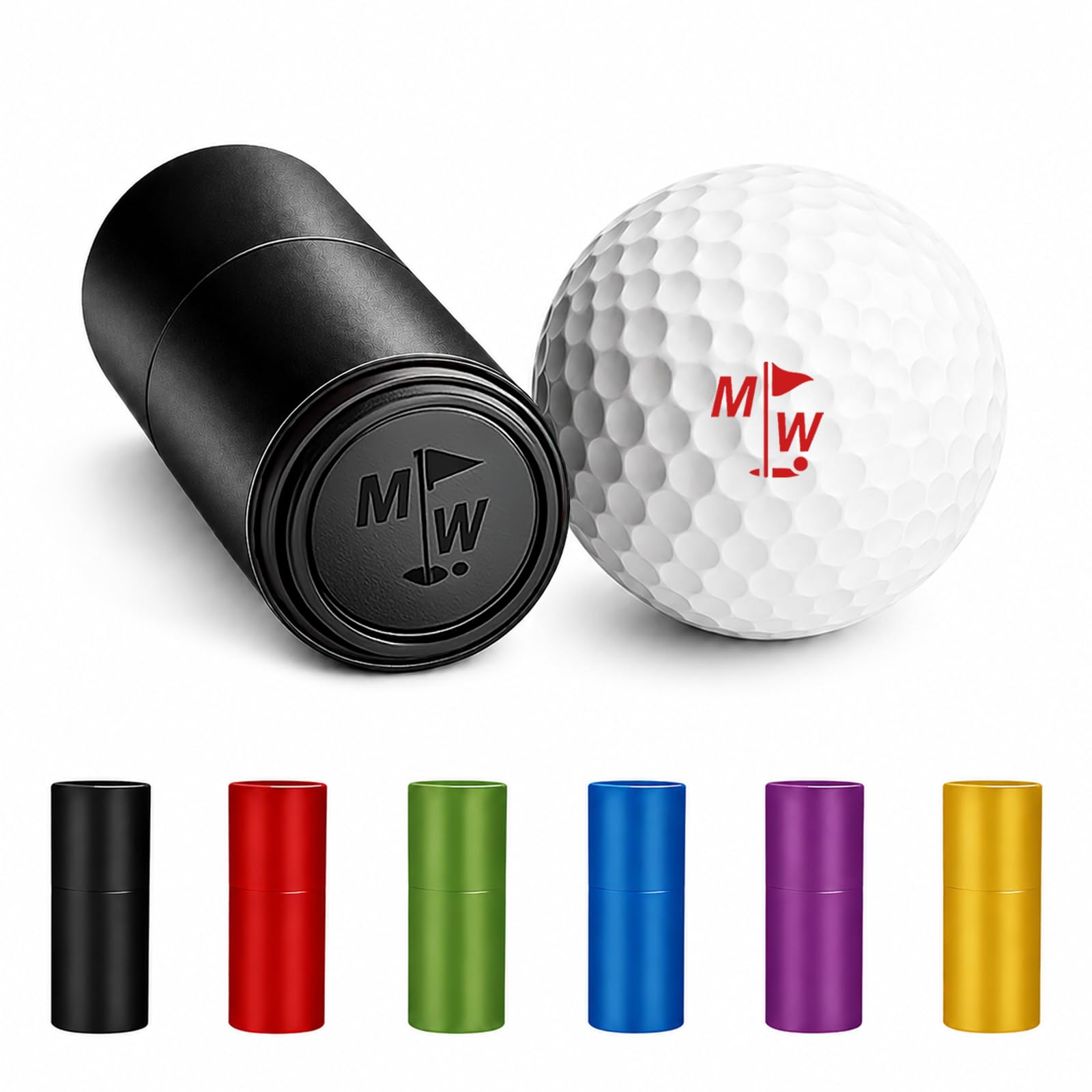 XSK Custom Golf Ball Stamp, Personalized Golfs Stamper with Name, Initials or Logo, Waterproof Refillable Ink, Golf Accessories for Men, Dad and Golfers, Birthday Present, Retirement Gift