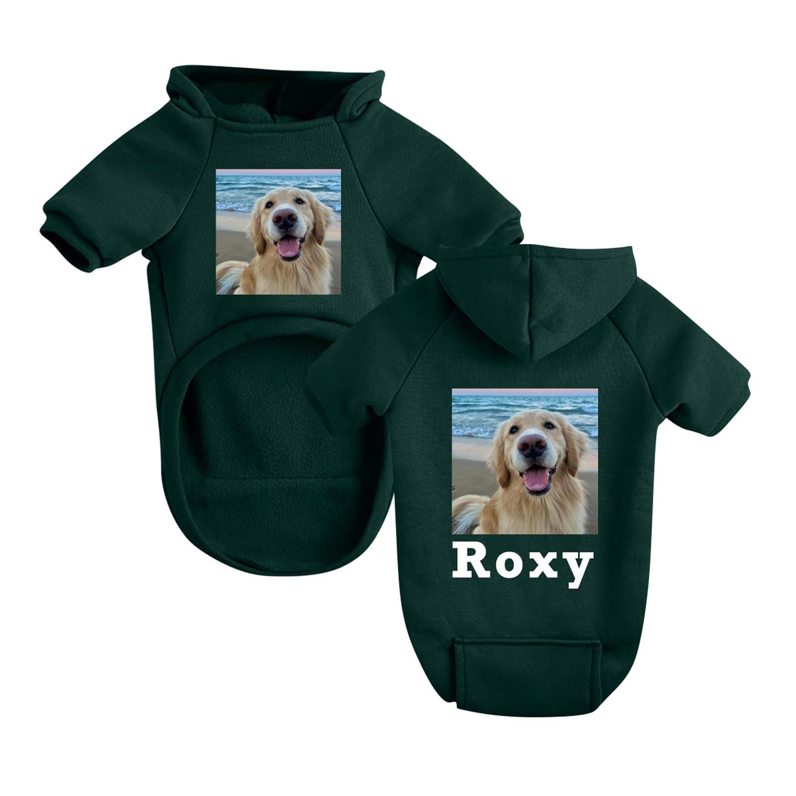 Custom Dog Hoodie with Name Photo,Custom Puppy Kitten Hoodie Sweatshirt Cute Pet Cat Winter Outfits Clothes