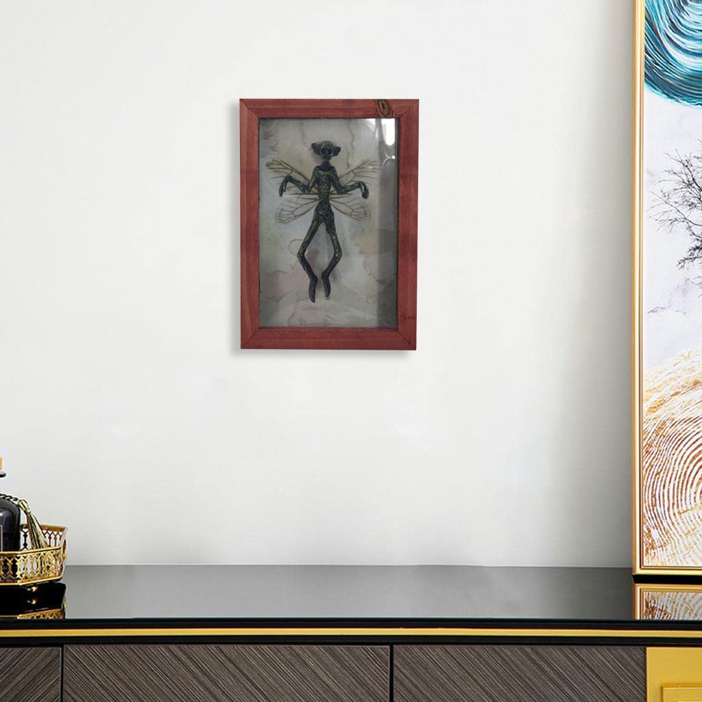 jojomis Spooky Clown Picture Frame Sculpture Halloween Ornament, Red, 14x1.9x20cm