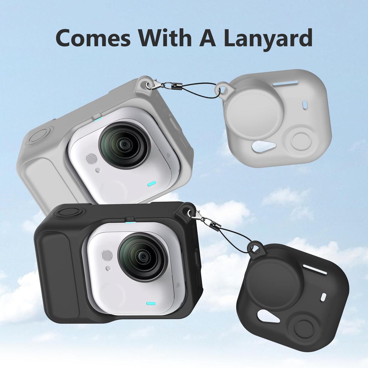 PULUZ Pokrowiec ochronny do Insta360 GO Ultra Action Pod, silikonowa osłona z paskiem, akcesoria do samodzielnej kamery Insta 360 GO Ultra