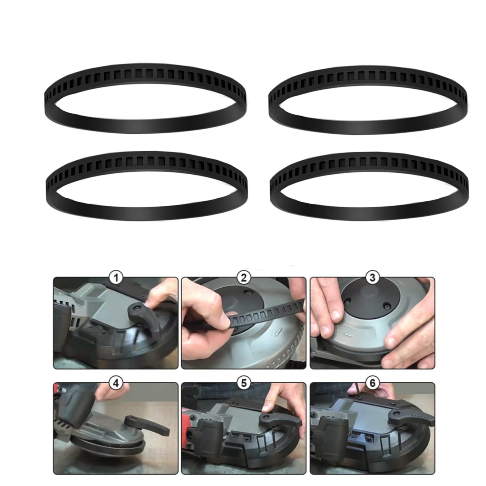 4 Pack)45-69-0010 Blade Pulley Tire Fits For Milwaukee Band Saws Deep - View #3