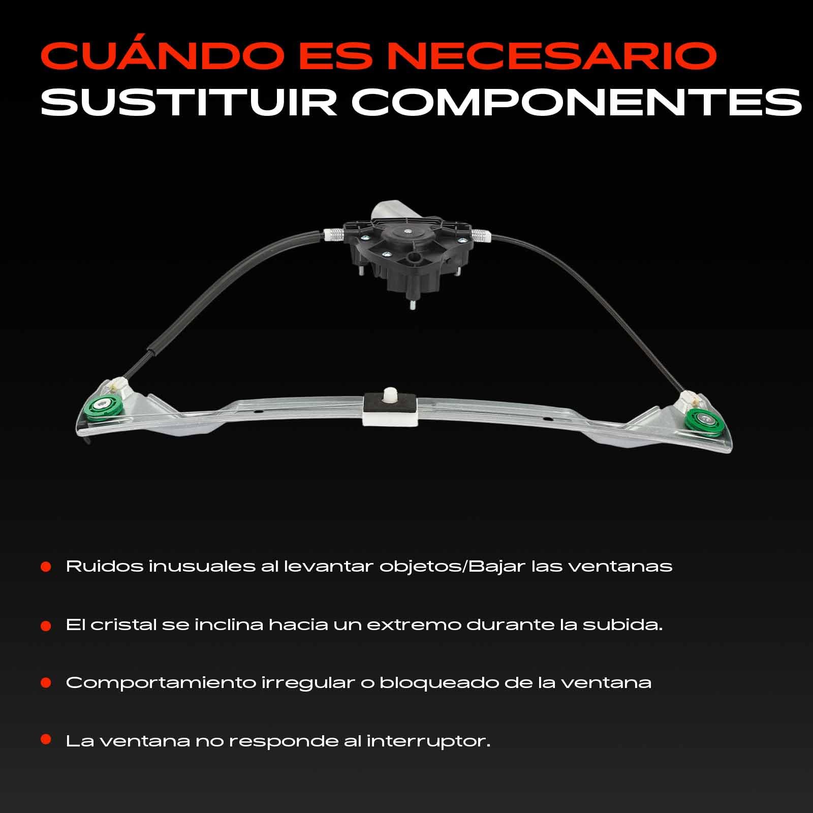 Frankberg Elevalunas con motor delantero izquierdo para Clio II BB CB Thalia I LB0/1/2 LB 4/5 puerta 1998-2019 8200169093