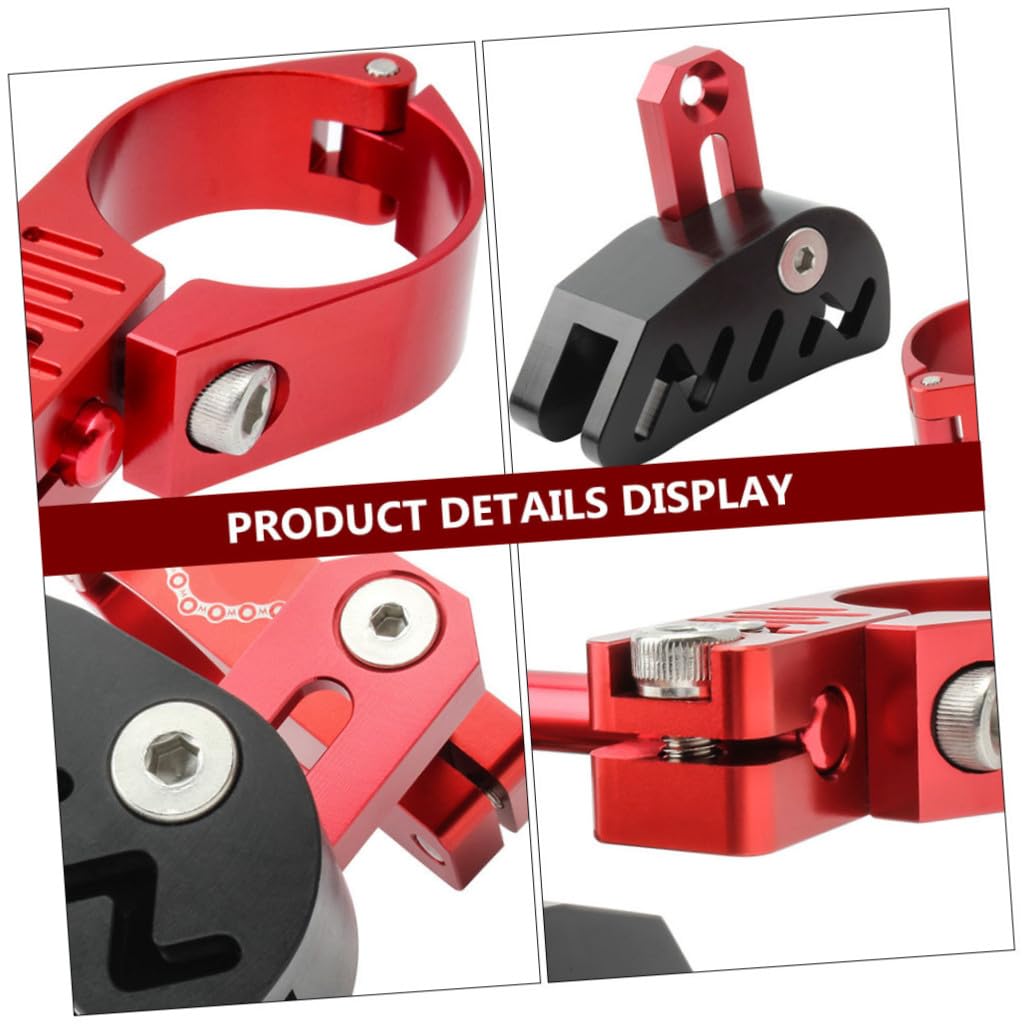 TOYANDONA Guida Catena Bici Stabilizzatore Rosso Lega di Alluminio | Pom, Previene la Caduta della Catena, per Deragliatore Anteriore e Disco Singolo