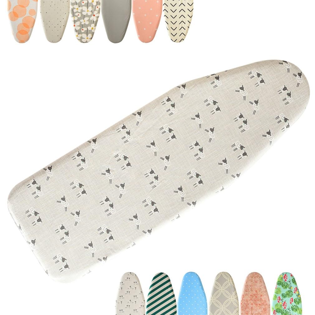 Ikerna L Canvas Ironing Board Cover With Padding 91X33cm Ironing Board Covers For Heavy Duty Iron Board, Resist Scorching/L Canvas/91 * 33Cm