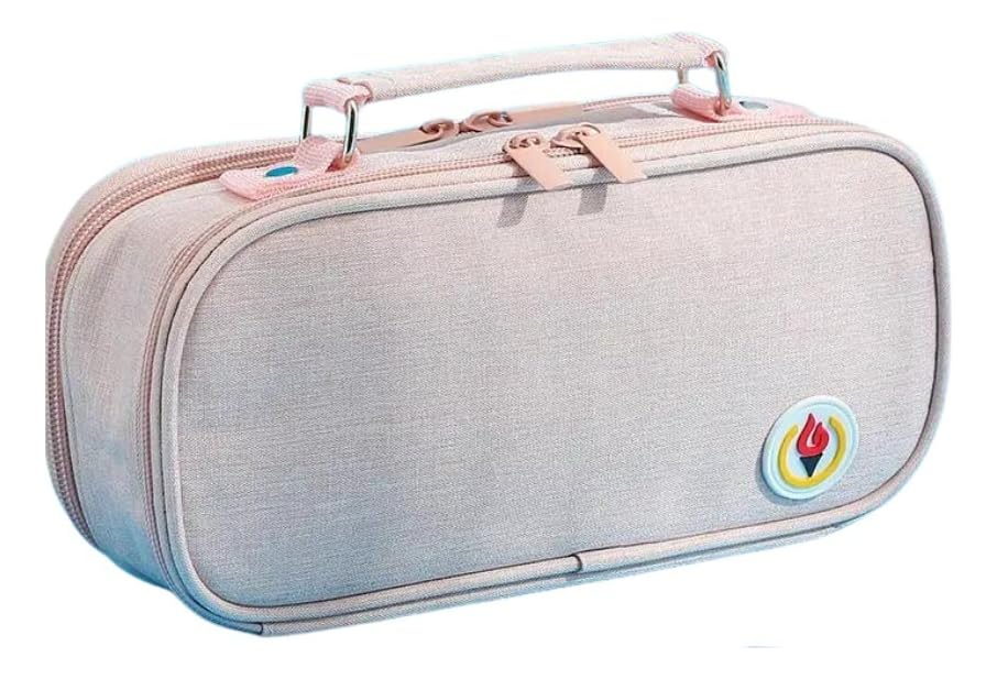 Estojo Escolar Organizador Box 2 Divisórias Alta Qualidade (Rosa)