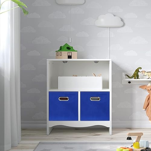 Miniatura 5 de Contenedores de almacenamiento de tela negra, 13 x 13 x 13 pulgadas, cajas de almacenamiento plegables con doble asa, caja organizadora de tela y