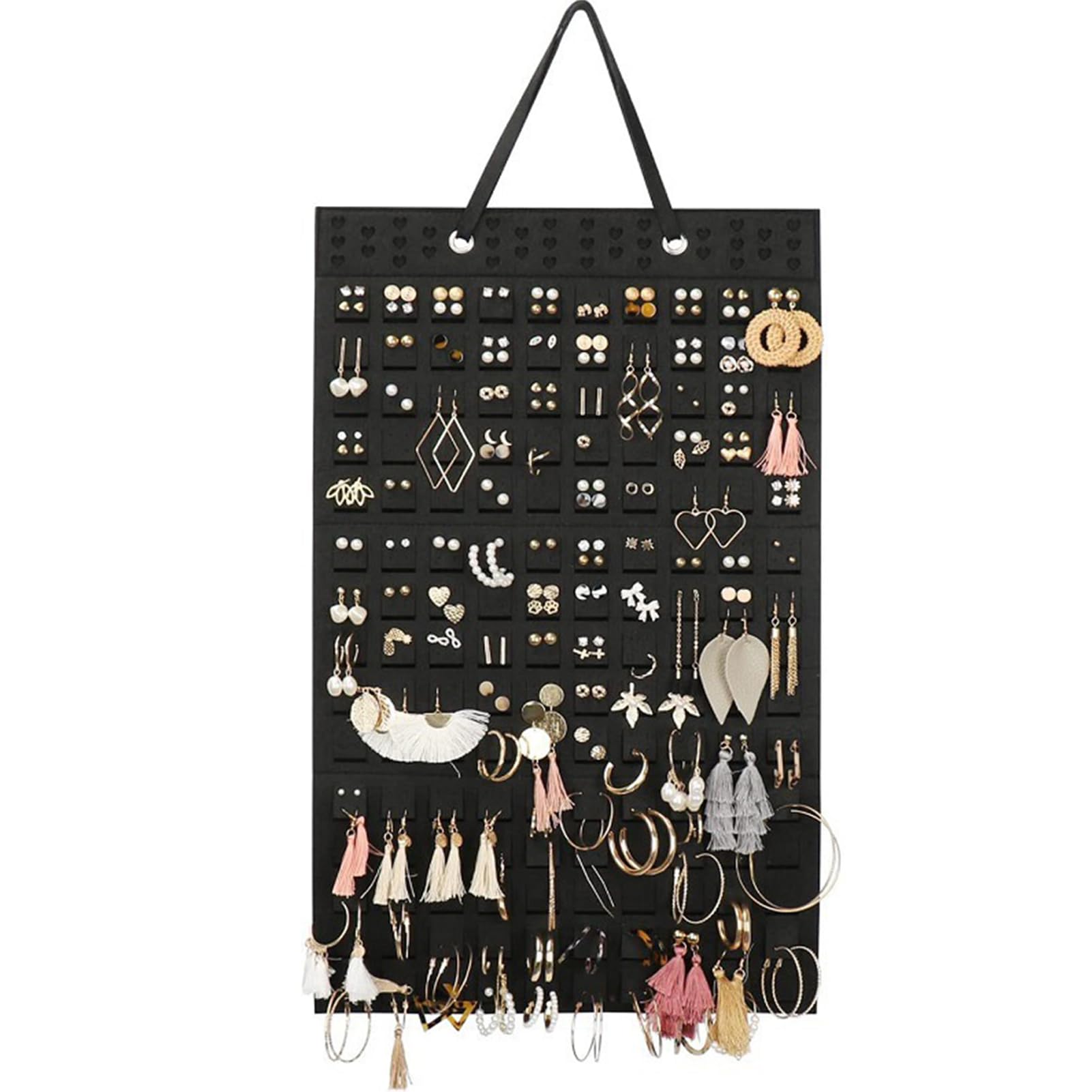 BeauentyBeauenty Earring Hanging Organizer,Holds up to 150 Pairs Earring holder,Earring Display for Hanging on a Door,Wall,Closet