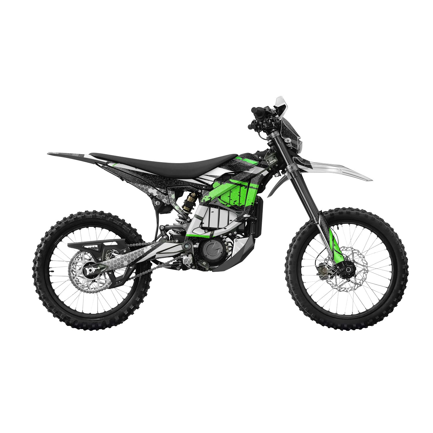 Glossy Glitter Surron Ultra Bee Graphics Kit Wrap - Grunge Green - Sur-Ron Skin - Premium 3M Vinyl Protective Wrap Decal Cover - Easy to Apply | Crafted in The USA by MightySkins