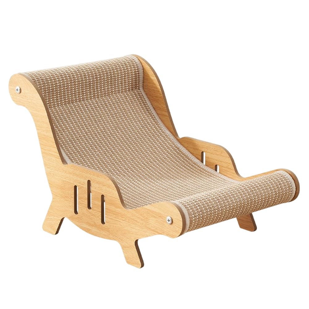 Chaise en Sisal pour Chat, 2-en-1 Chaise Longue pour Chat Peut Dormir et Aiguiser Ses Griffes, Grattoir en Sisal, Chai-se de Plage pour Ch-at, Lit en Si-sal pour Ch-at, pour Petits Animaux