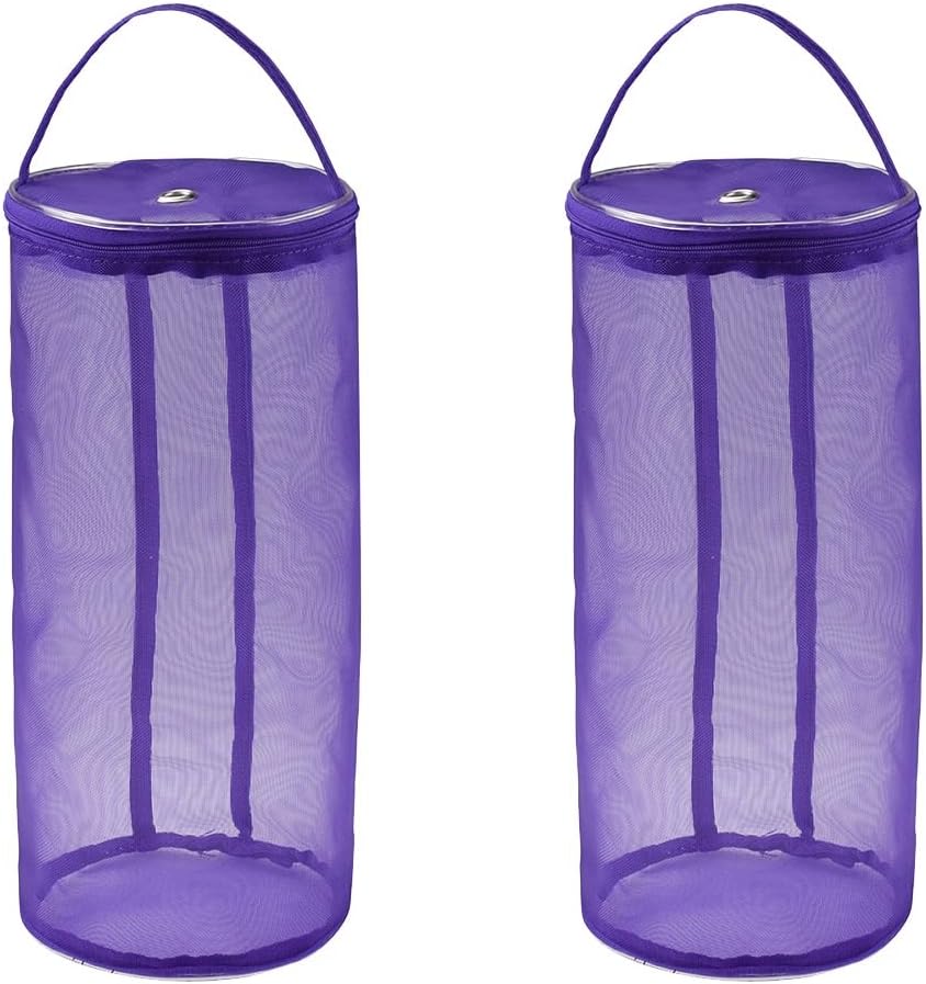Cabilock 2pcs Woolen Yarn Storage Bag Mesh Knitting Holder for Crochet Hooks Supplies Portable and Functional Design for Travel and Organization