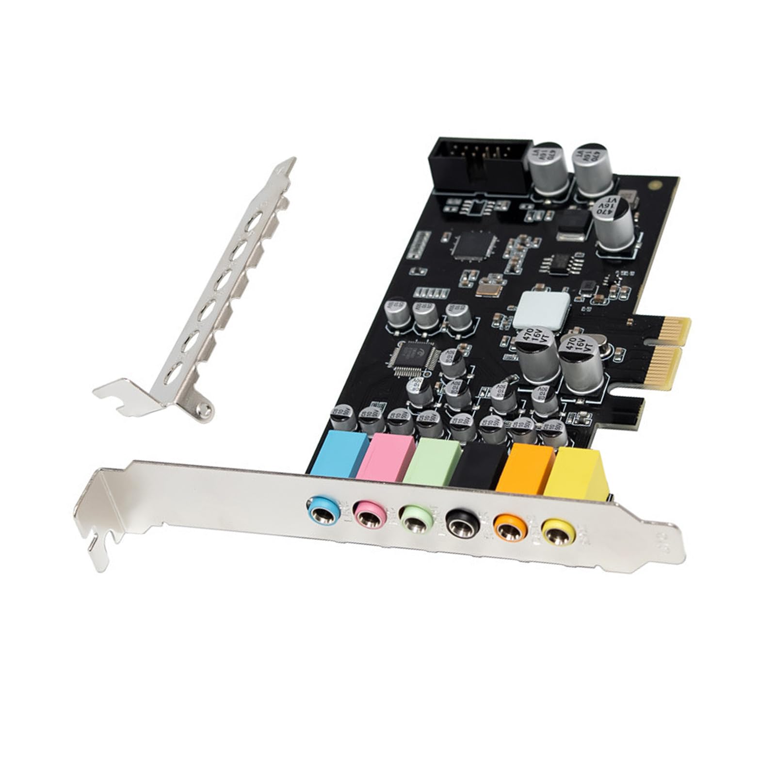 Scheda audio PCIe ST117 CM6212 7.1CH Plug and Play Nessun driver necessario per piattaforme multiple Scheda audio PCIe densa