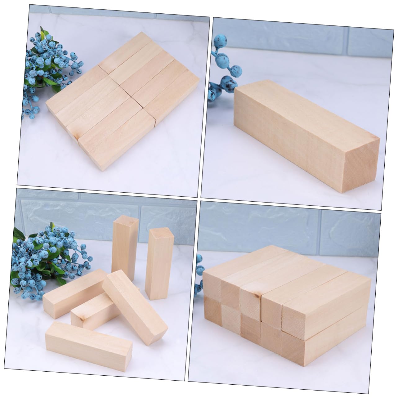 SEWACC 15 Piezas Talla De Madera Para Manualidades Tablón De Madera Para Bricolaje Para Proyectos De Diy y Decoración Natural