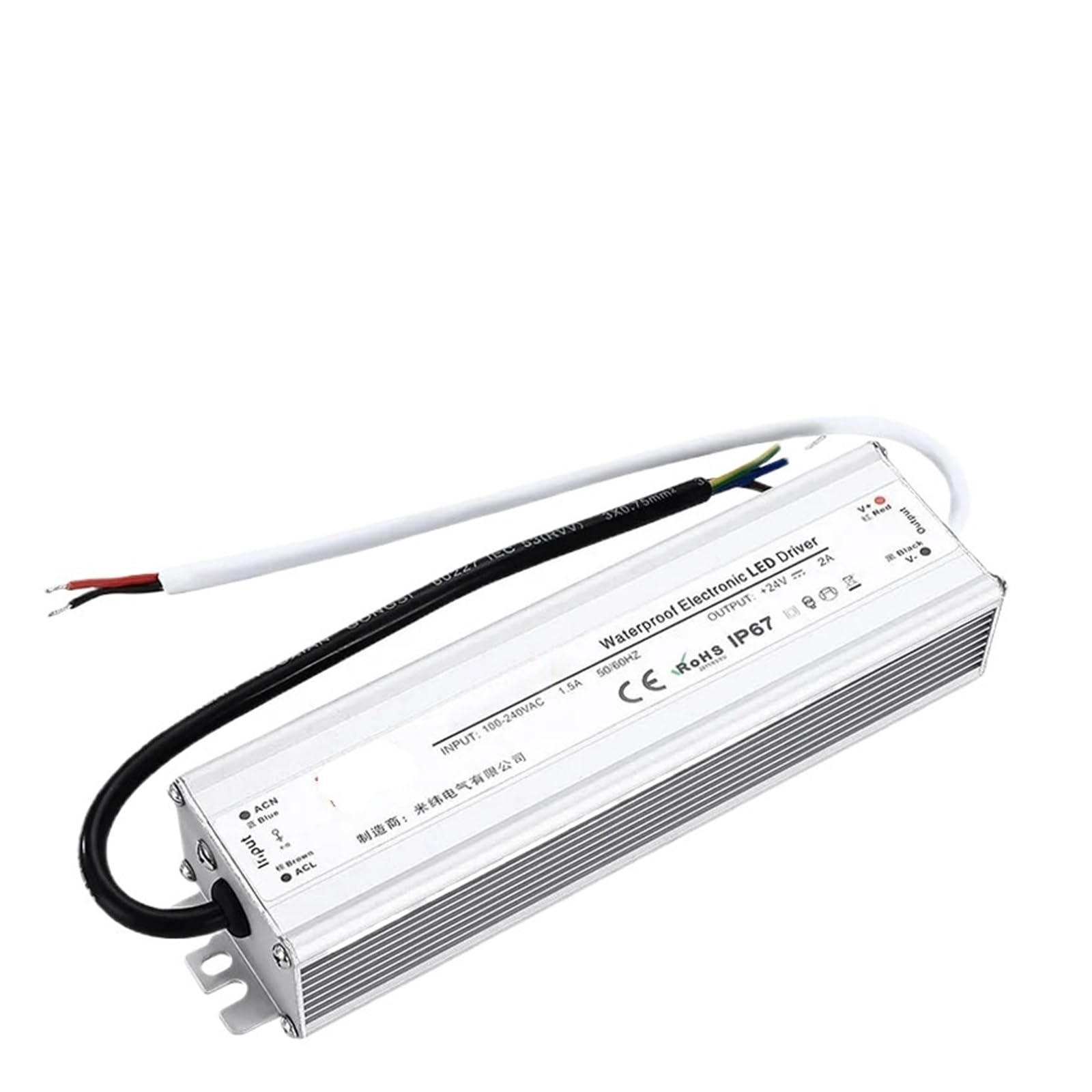 MQXFCZUX Waterproof Switching Power Supply AC 110V~220V to 48V 50W Lighting Driver Transformer LED Strip