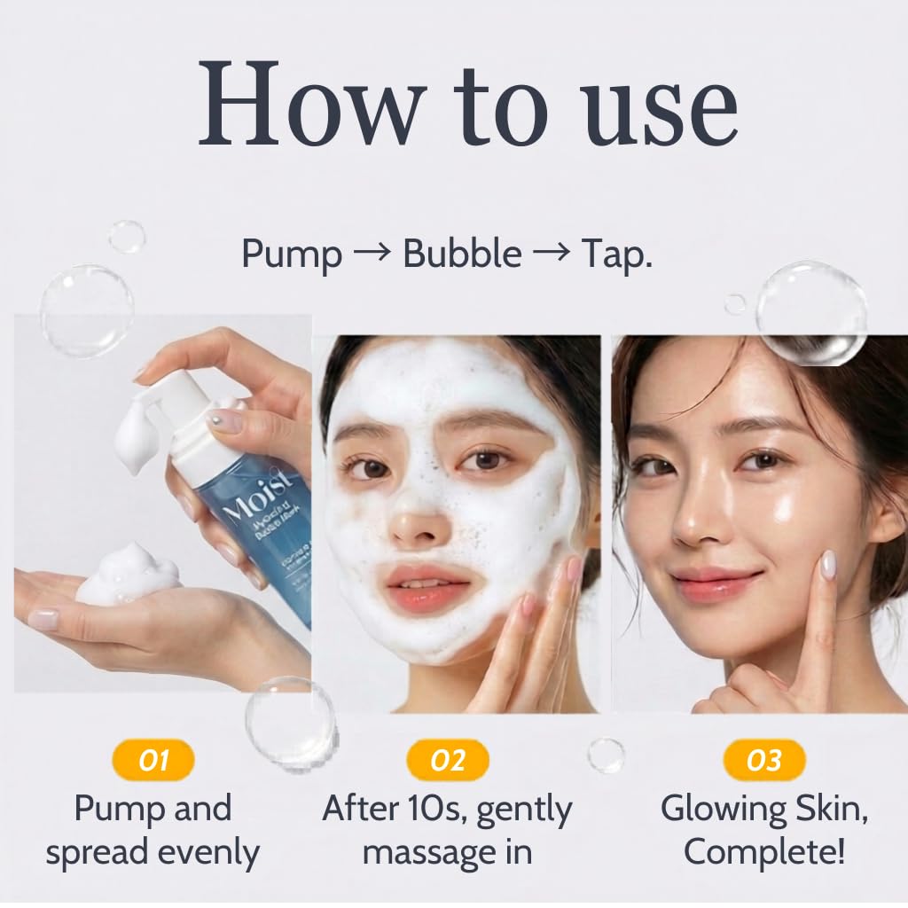 Curest Micro Bubble Mask - K-Beauty No-Wash Sheet-Free Luminous Glow - Hydrating Skincare Gift Set for Makeup Prep & Refreshing - 100 Uses, 3.21oz/95ml (Ultimate Glow Trio Set + Brush)