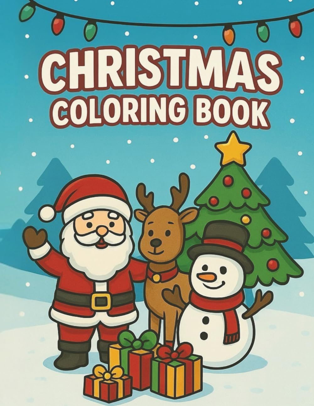 Christmas Coloring Book: Fun and Easy Holiday Coloring Pages for Kids Ages 4–8