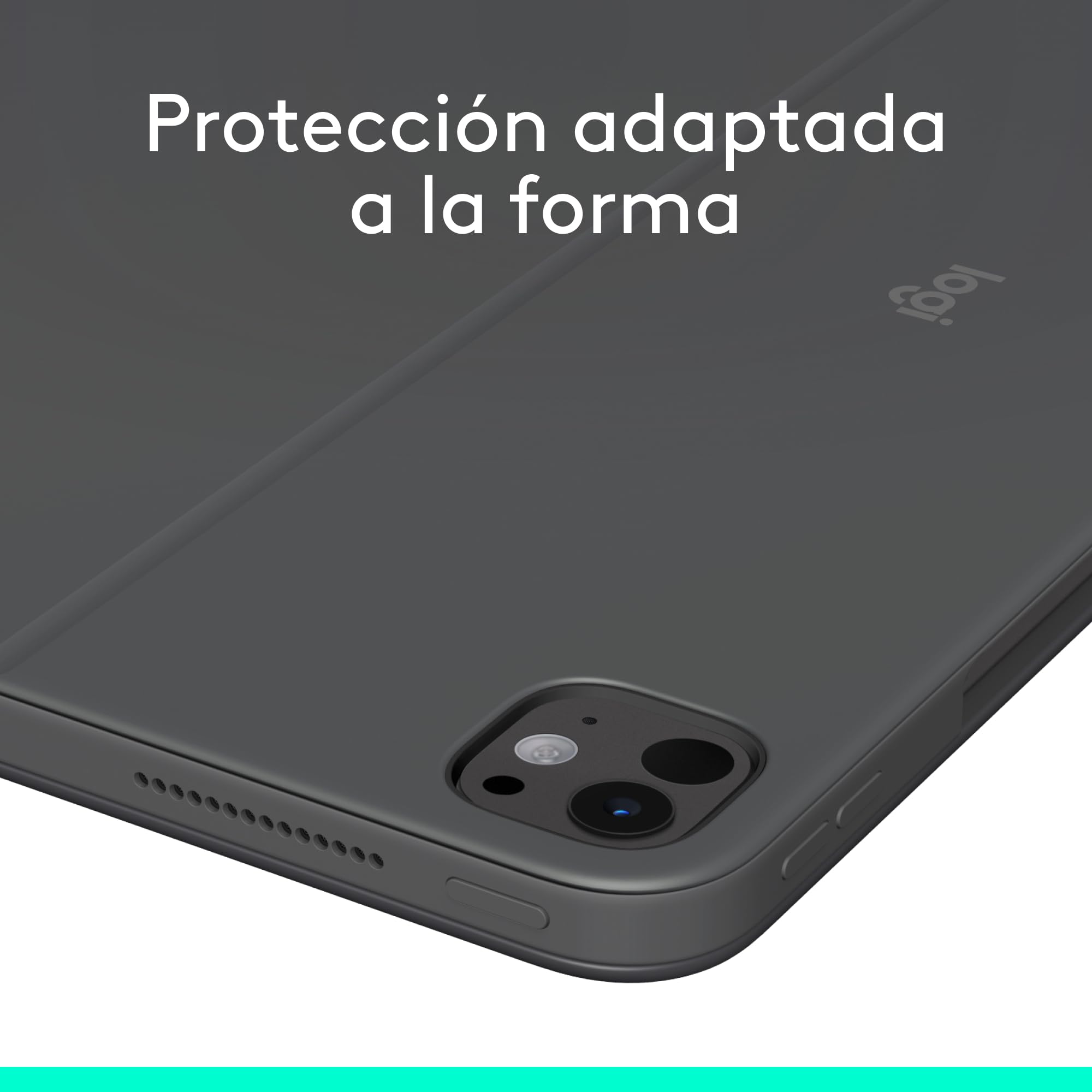 Logitech Combo Touch, Funda con Teclado, iPad Pro 13 Pulgadas (M4)(2024) - Teclado retroiluminado extraíble con Soporte abatible, Escritura cómoda, Modo Multiuso, Disposición QWERTY Español - Grafito