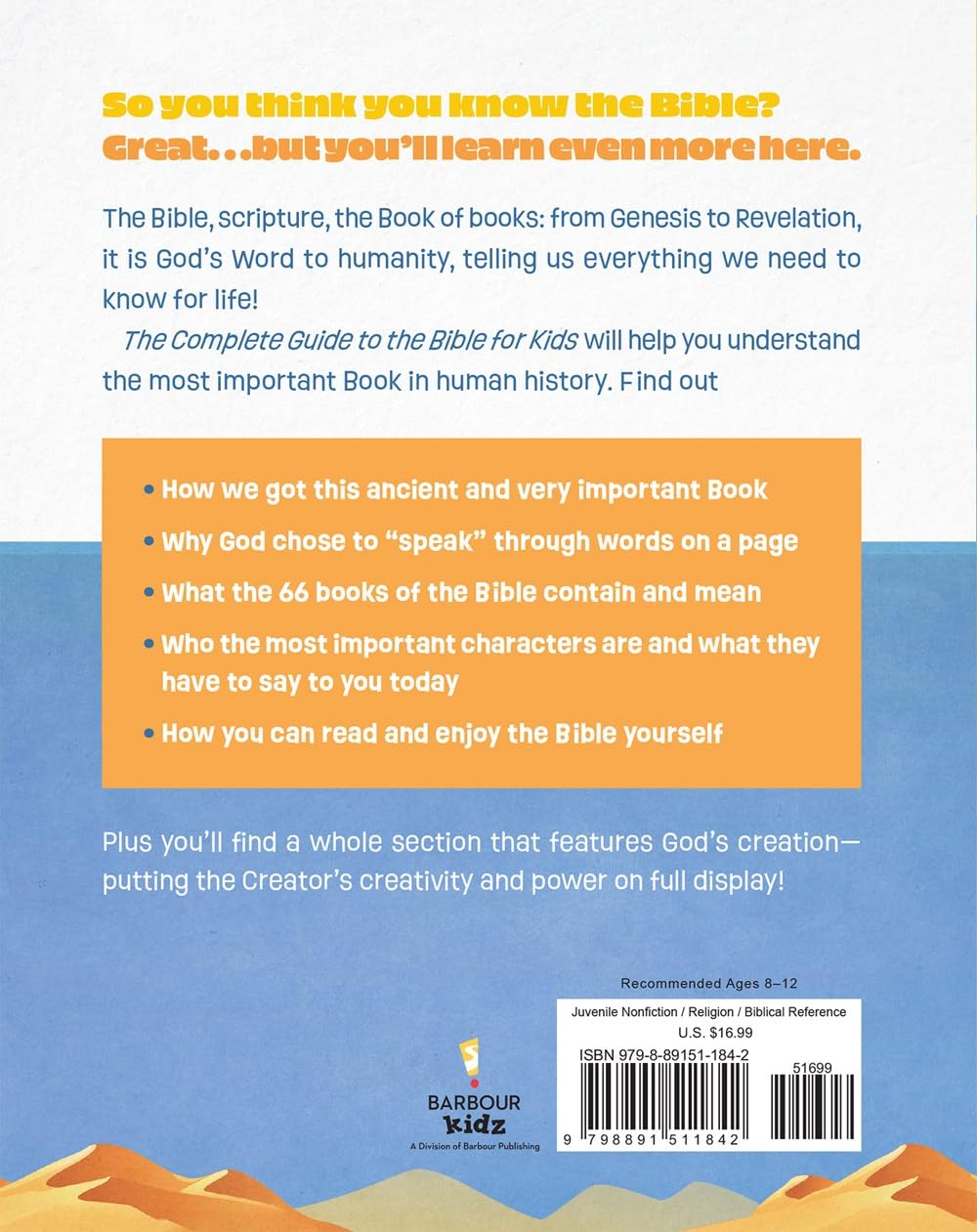 The Complete Guide to the Bible for Kids: Plus Bonus Guide to Creation!