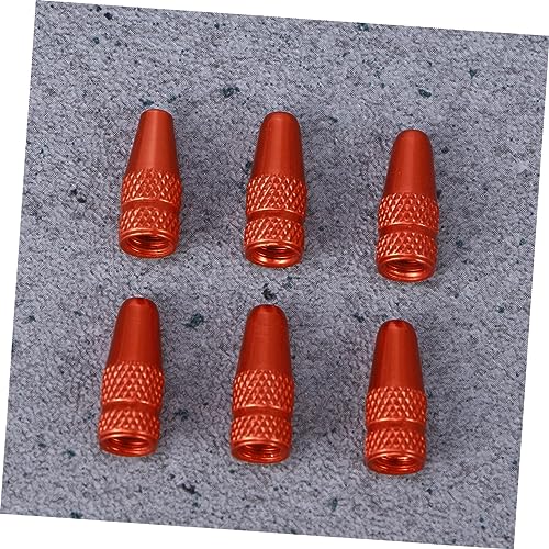 12 tapas de válvula para neumáticos de bicicleta de aluminio, color naranja, para válvulas francesas, previenen fugas y suciedad, aptas para bicicletas de montaña y carretera miniatura 6