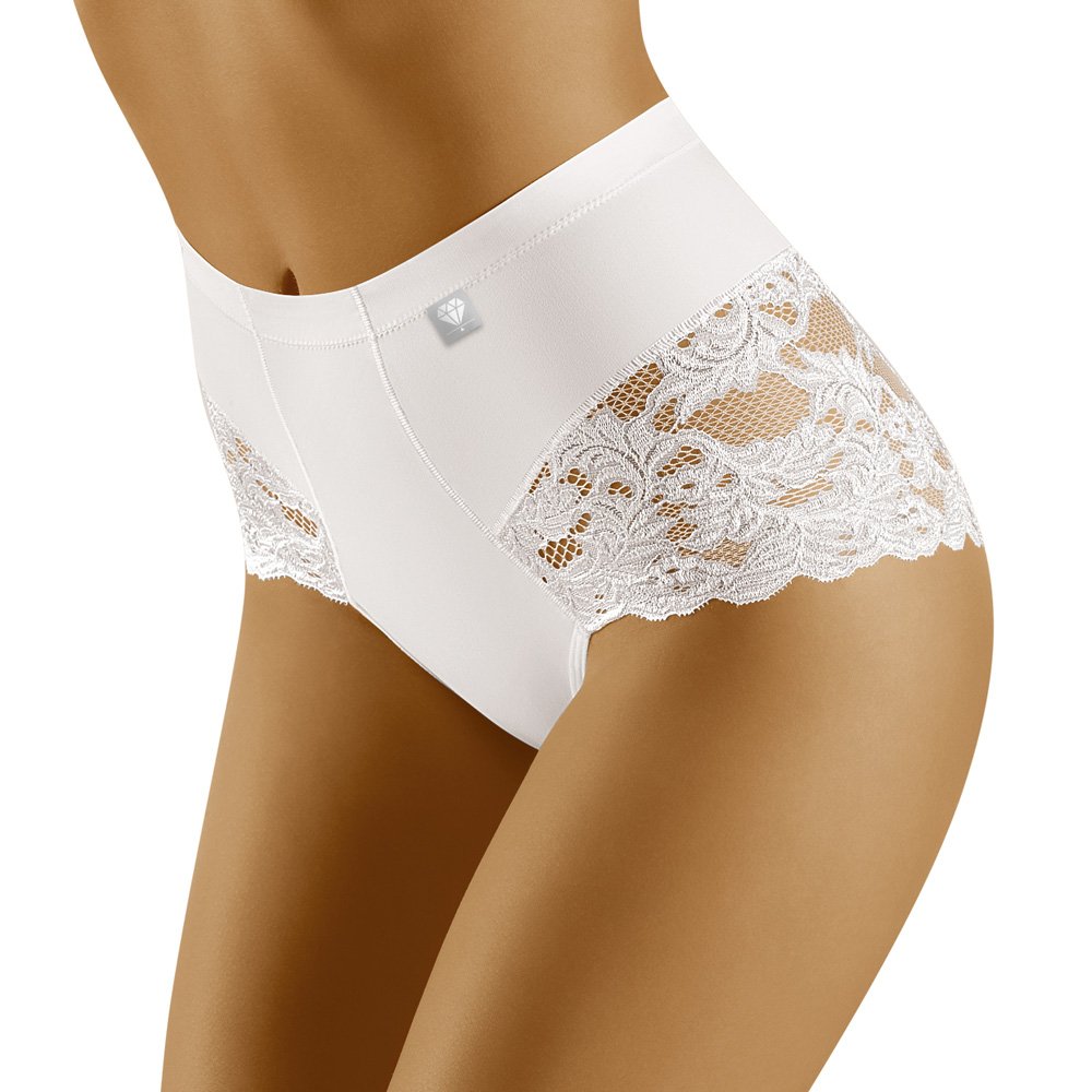Wolbar Women's Lace Briefs WB406, White,XL