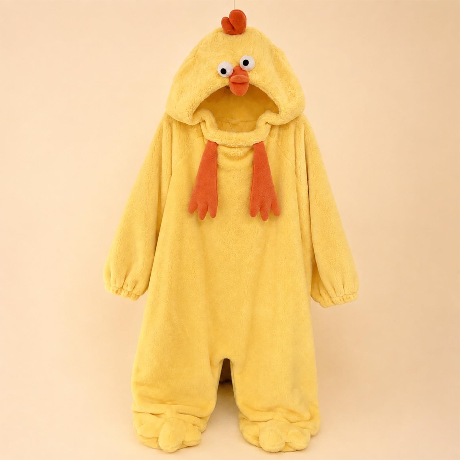 Halloween Einteiler Schlafanzug Damen Kleiner Gelber Küken Nachtwäsche