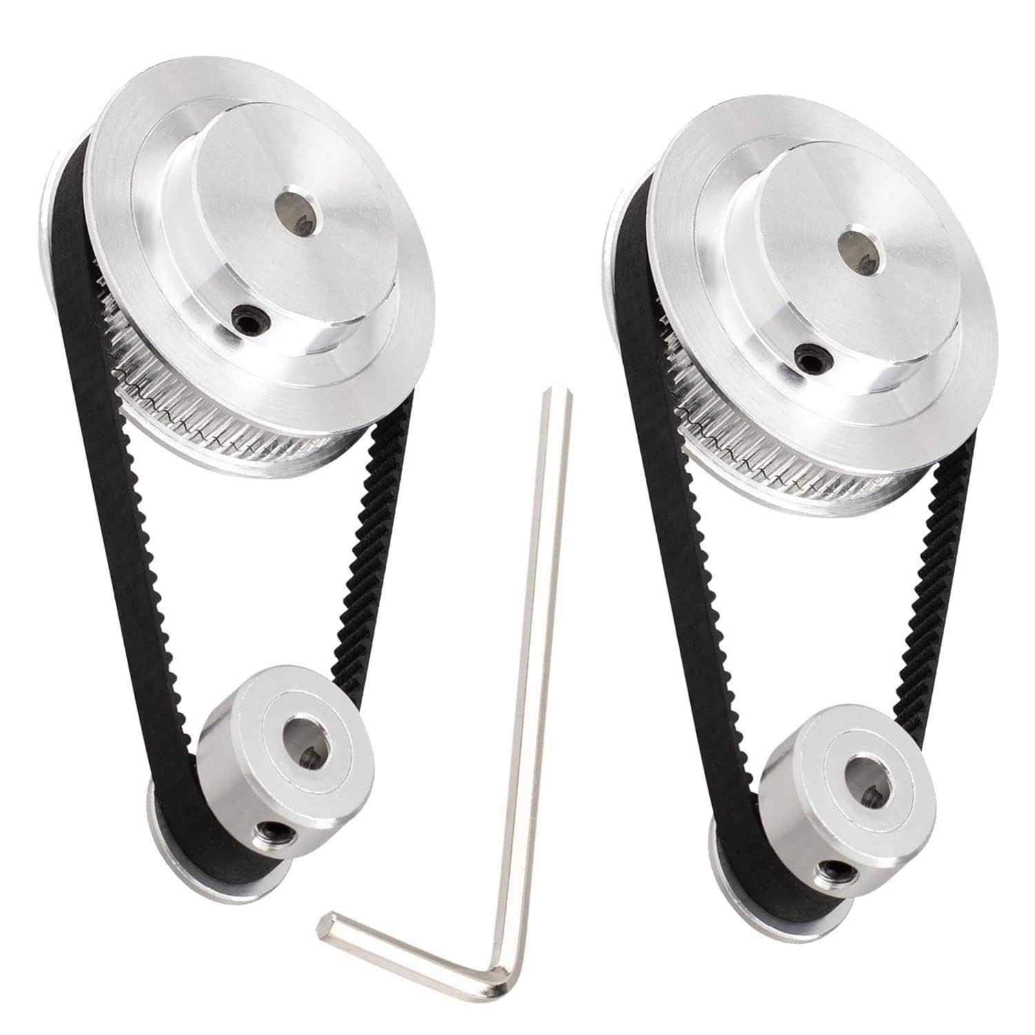 Zeelo 2PCS Set GT2 Synchronous Wheel 20&60 Teeth 8mm Bore Aluminum Timing Pulley with 2PCS Length 200mm Width 6mm Belt (20-60T-8B-6) — Amazon image 6