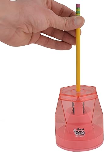 Miniatura 6 de Westcott iPoint GEM - Sacapuntas con batería, color rosa (00578)