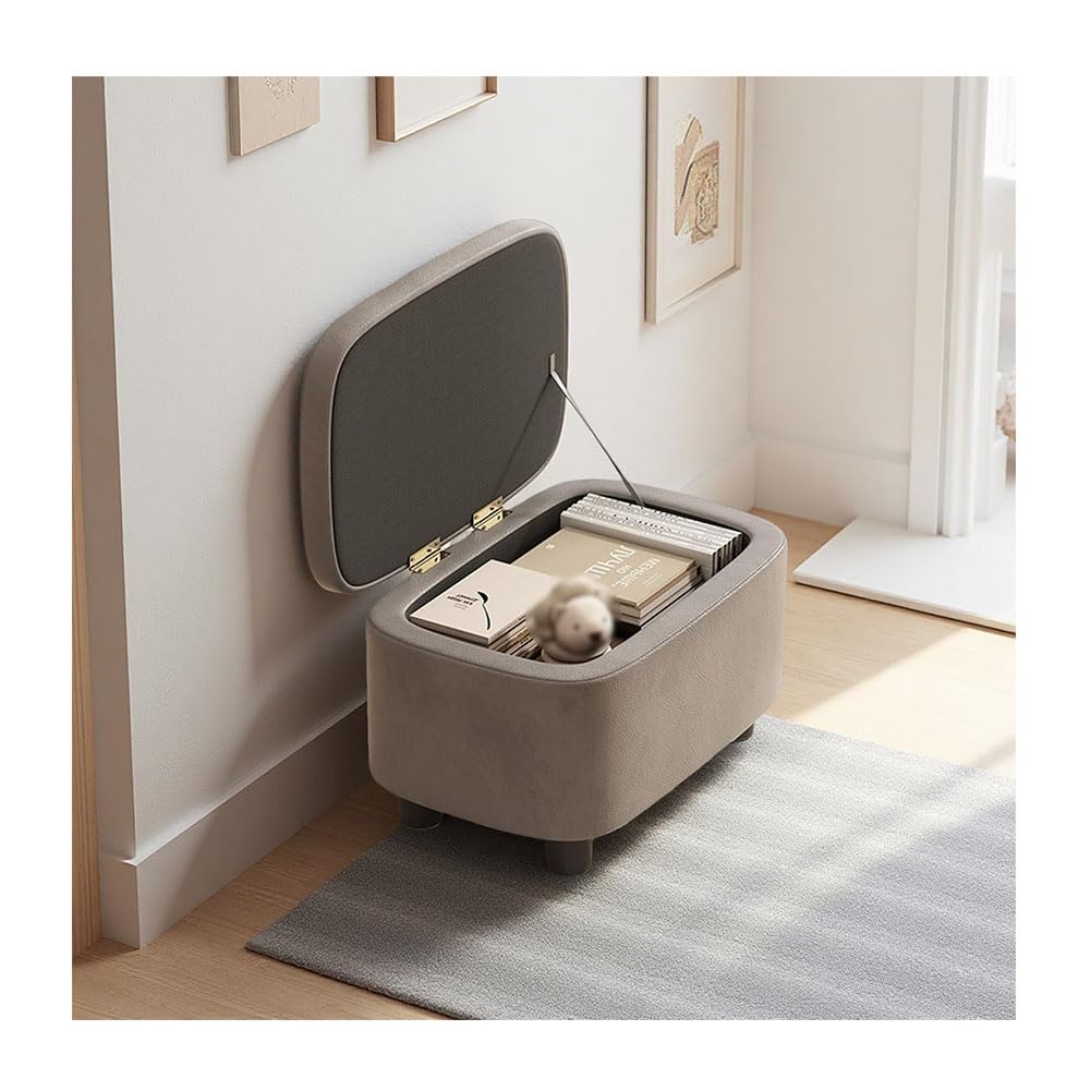 QYMYOZ Storage Ottoman Bench with Lid Versatile Shoe Storage & Foot Rest Stool for Living Room Bedroom & Entryway Stylish Home