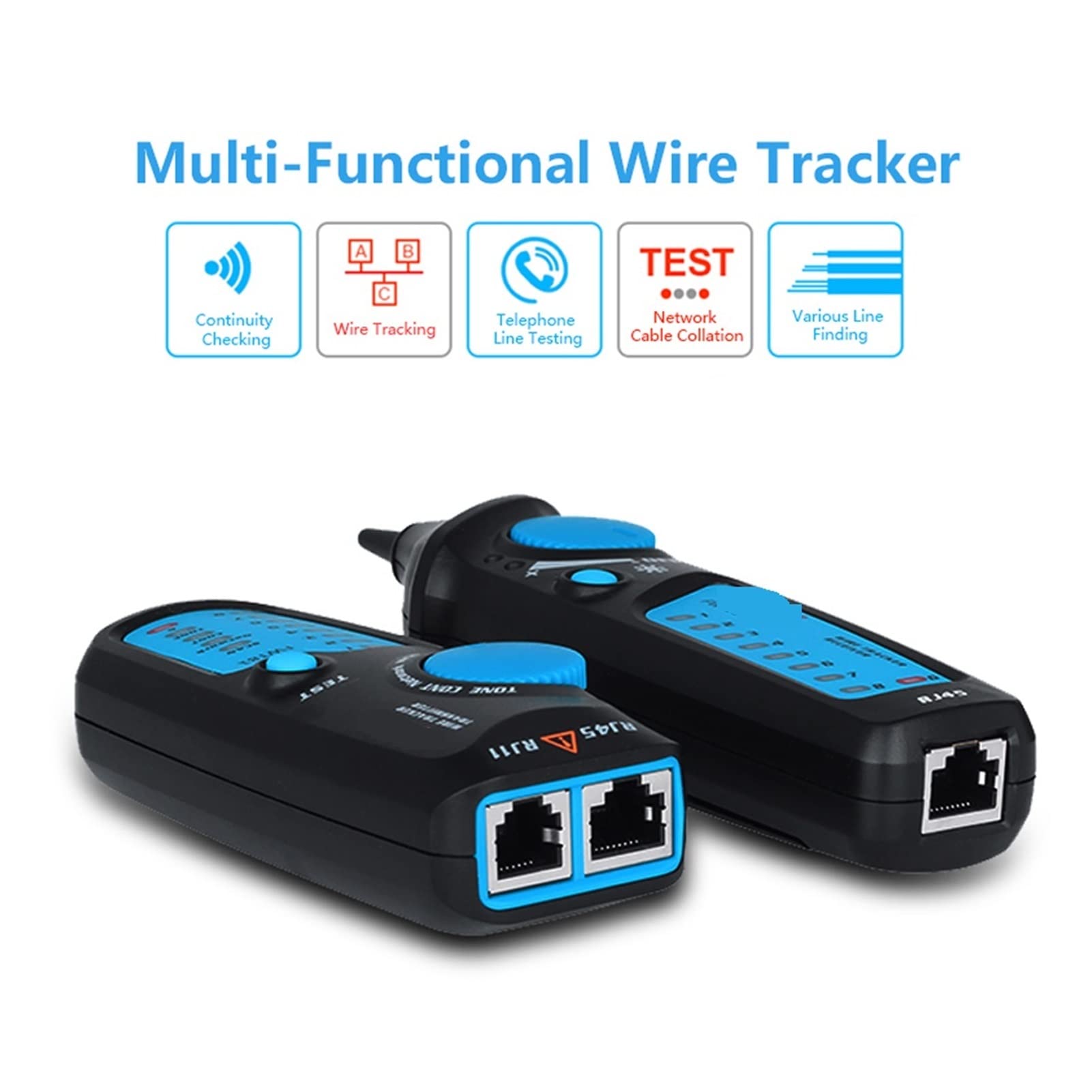 Detector de pared, Detección de rastreador de cable de red FWT81 RJ11/45 LAN ETHERNET Phone Wire testertelecom Tool Electrificado Trabajo 48V(FWT81 and ADMS1CL)
