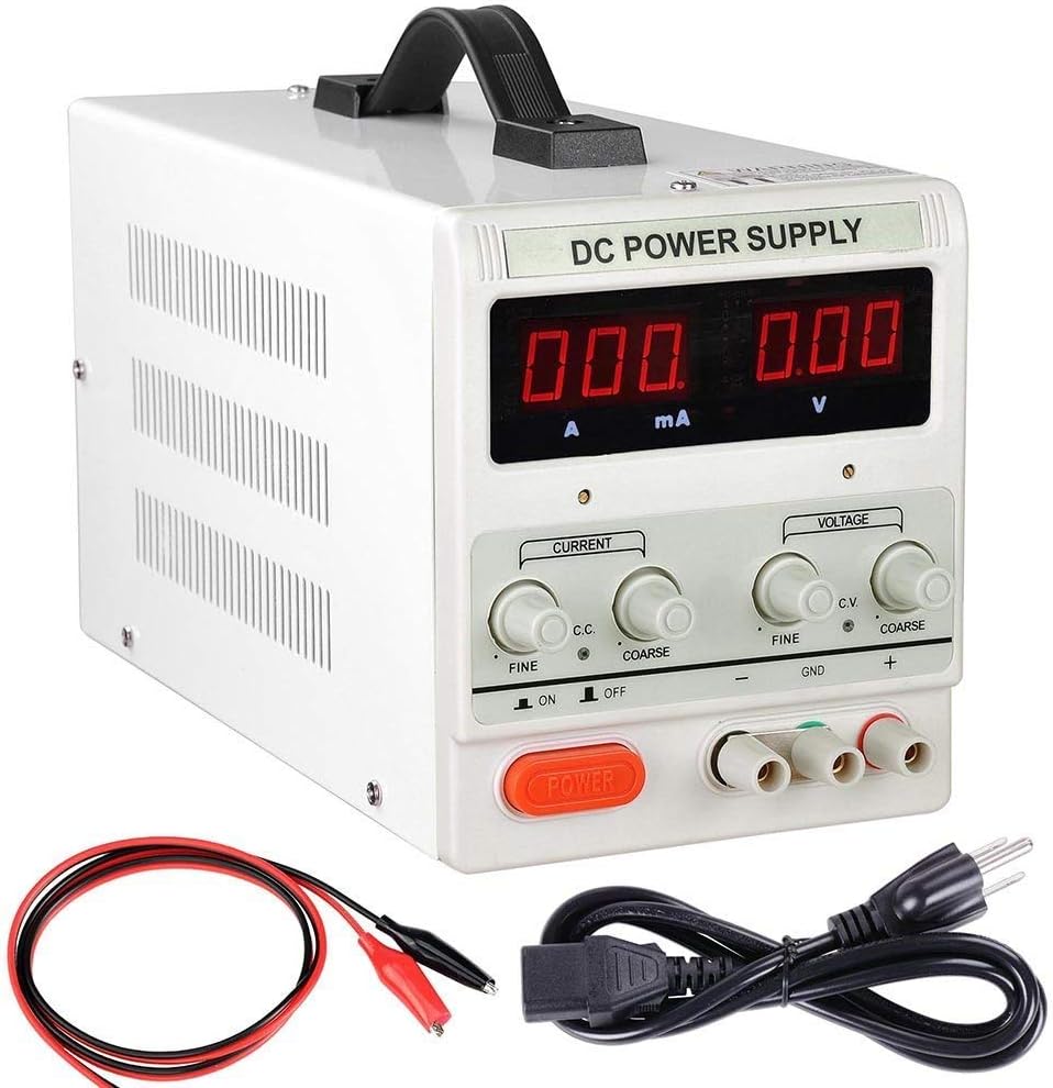 Variable Adjustable Lab DC DC Bench Power Supply 0-30V 0-5A - Regulated Adjustable Precision Lab Kit MS305D