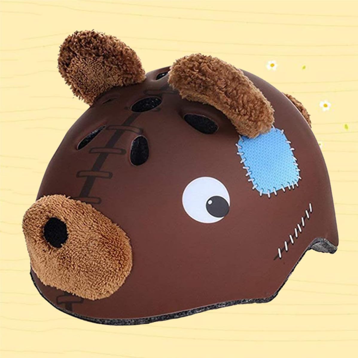 Ciieeo Casco de Seguridad para Niños con Diseño de Oso, Material de Espuma Densa, Transpirable y Cómodo para Ciclismo y Deportes al Aire Libre en Carretera