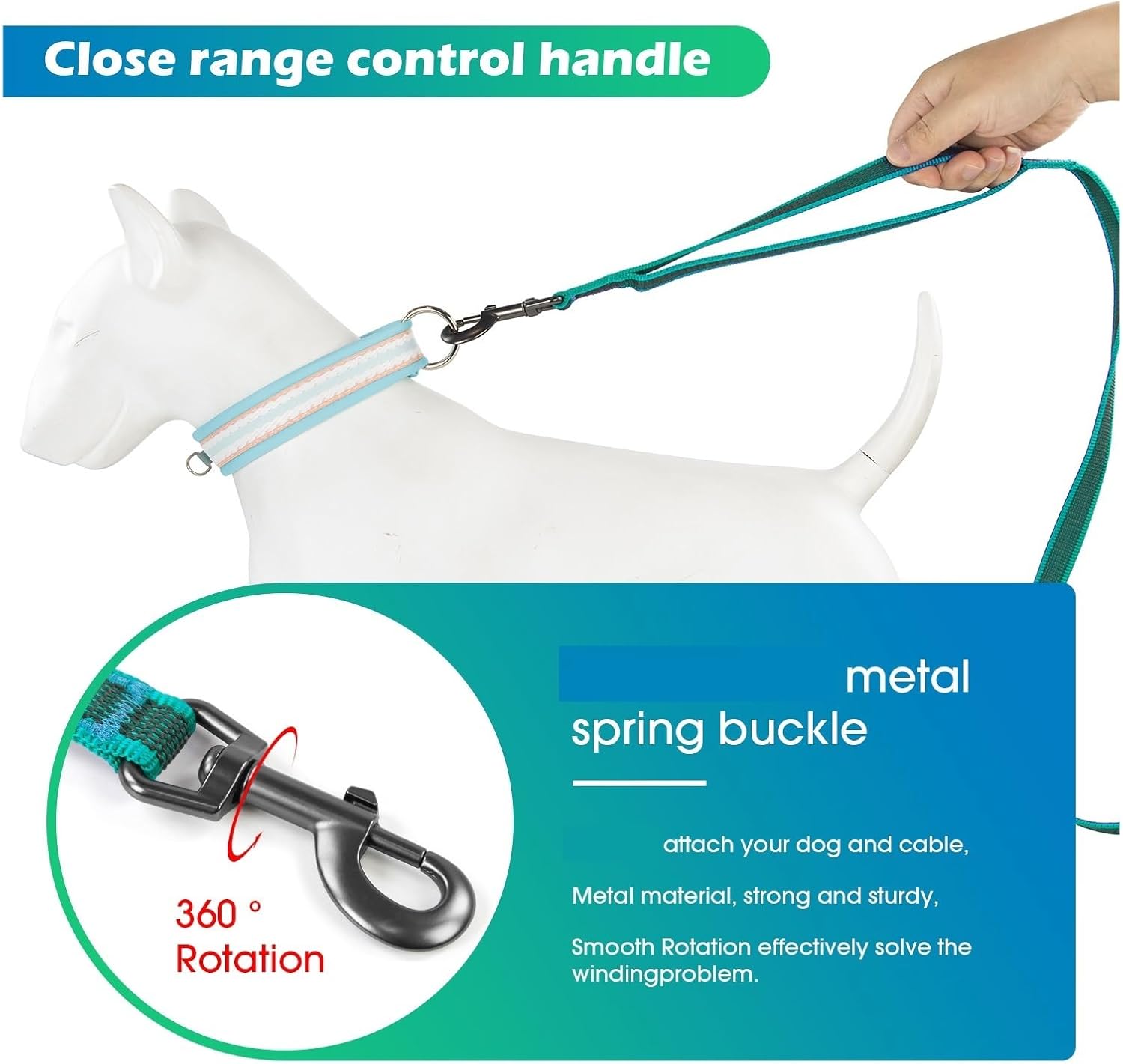 Hands-Free Dog Leashing Waist Belt Crossbody Running Leash for Walking Jogging with Padded Handle and Reflective Threads(A-2l)