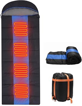 Heated Sleeping Bags for Adults Camping Cold Weather, 95149F for 4-Season