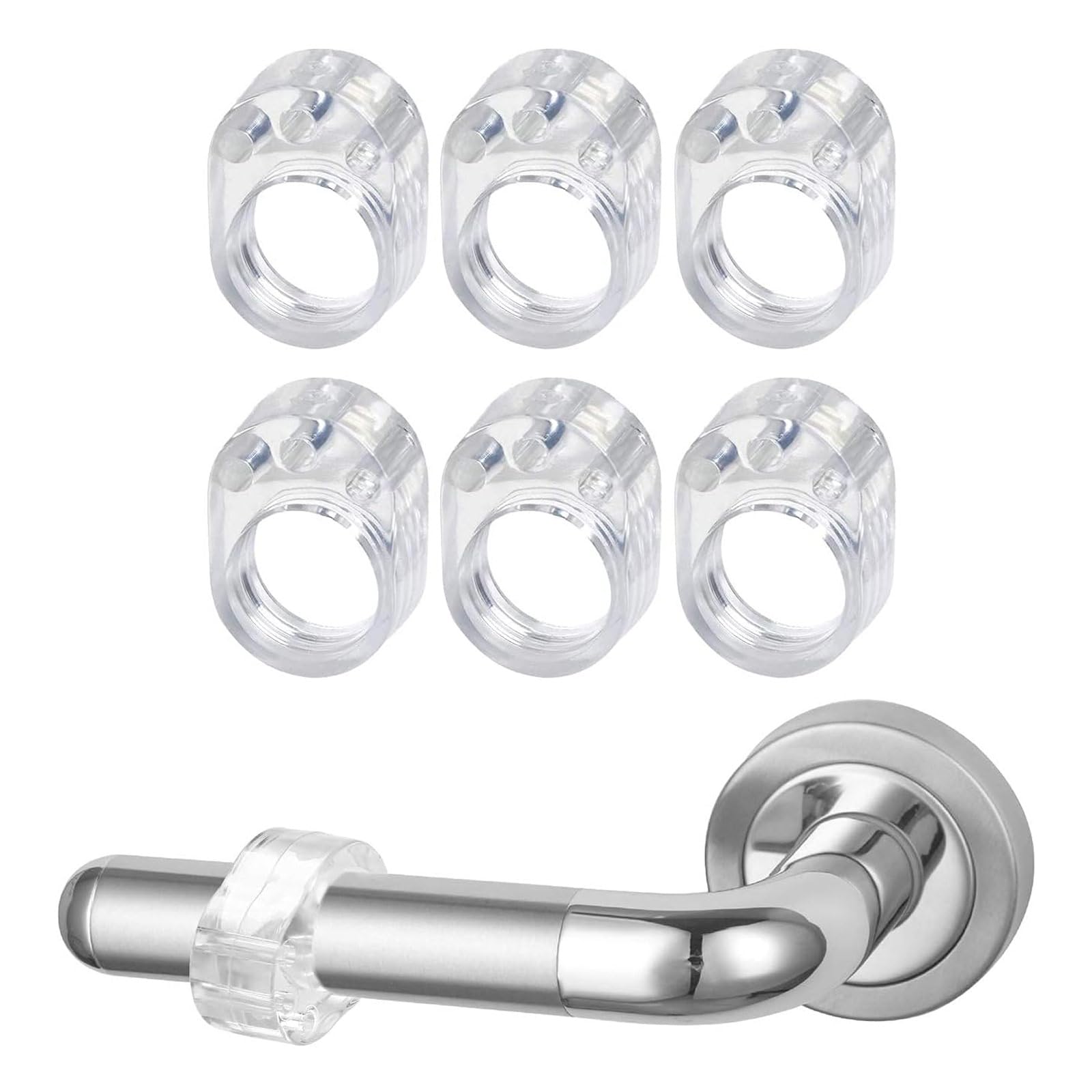 Door Handle Bumper,6 PCS PVC Door Handle Bumpers Guard Transparent Door Stopper Wall Protectors to Buffer Walls and Stop Wall Damage