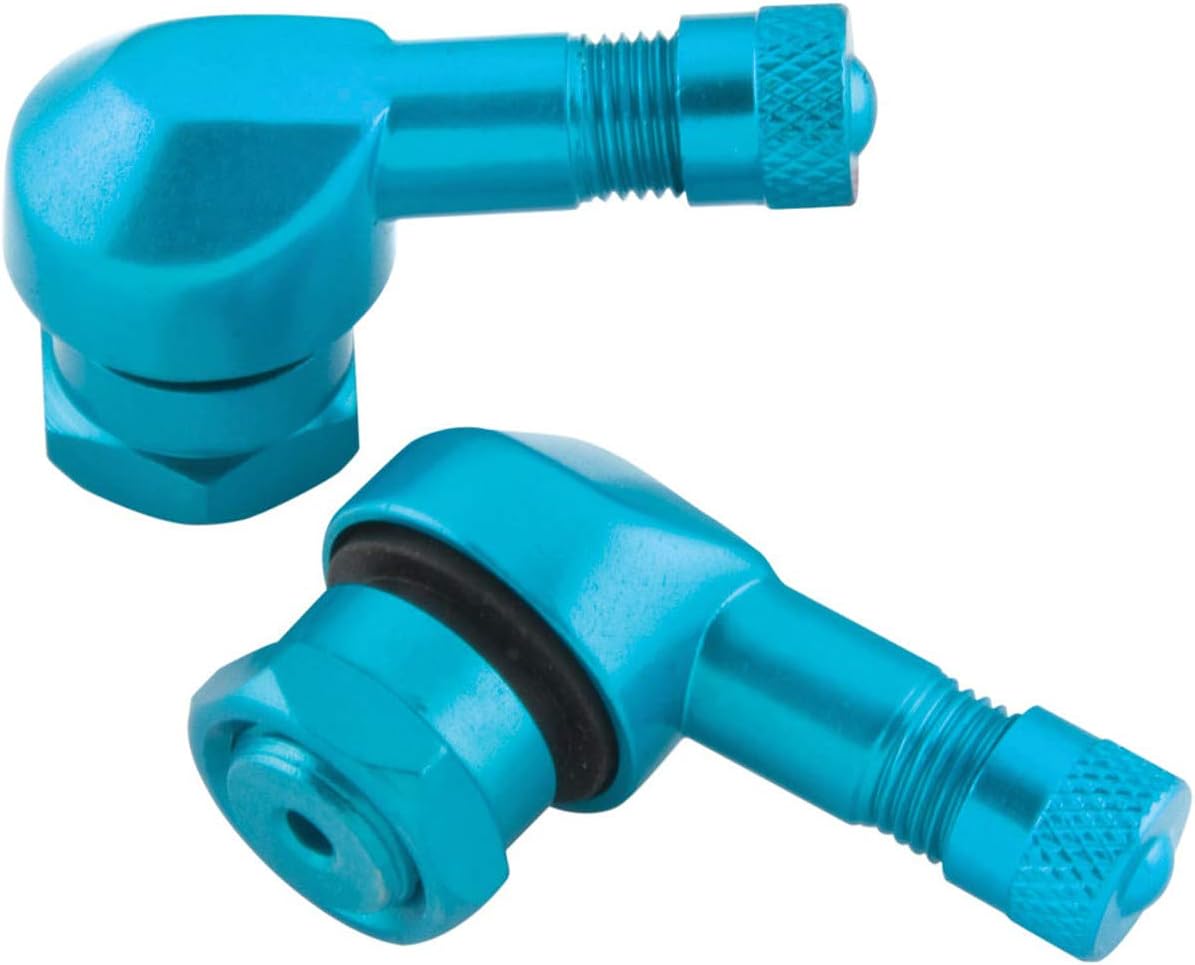 BikeMaster Angled Aluminum Valve Stems 2 pc., Blue