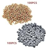KURAMI 100Pcs Tire Valve Stem Caps+100Pcs Tire Valve Stem Cores Part Replacement for Car Truck...