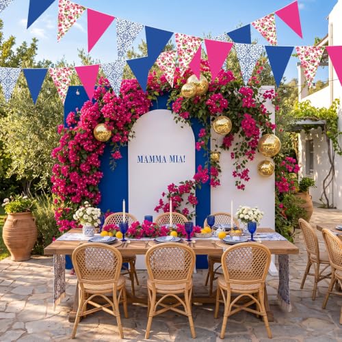 Image of Faccito 5 Pcs Mediterranean Party Decor, Dancing Queen Pennant Banner Set