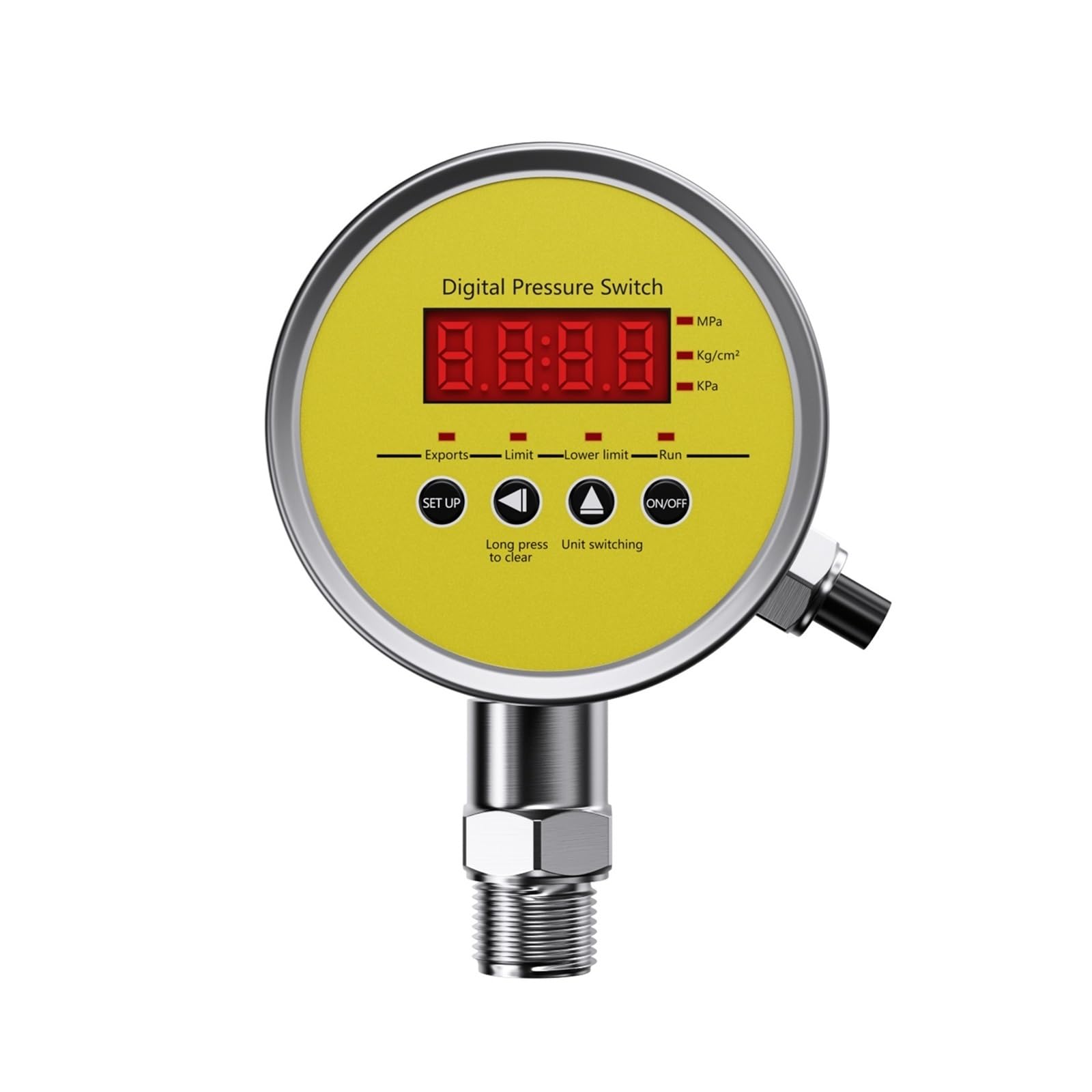 Manómetro digital, Manómetro Digital inteligente G1/2, 0-60MPa, controlador de interruptor presión con salida relé(0-10Bar)